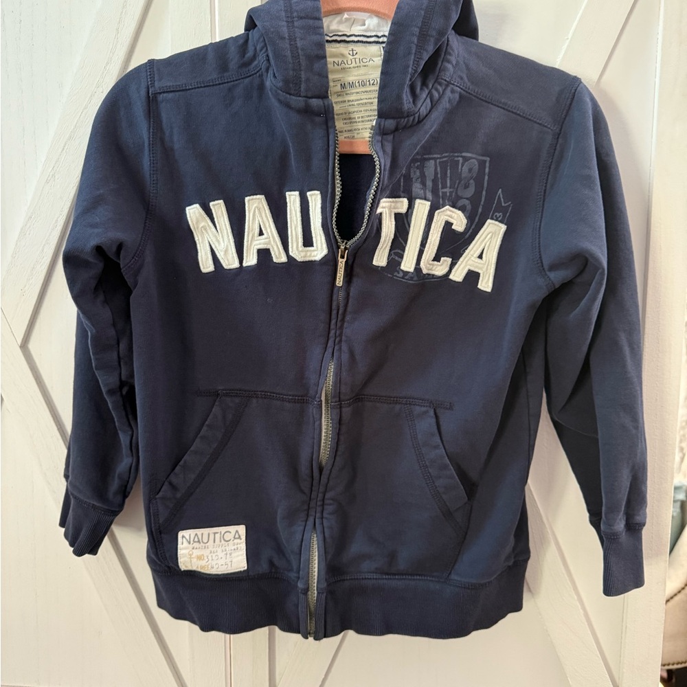 Nautica Kids Navy Zip-Up Hoodie - Boys 10/12